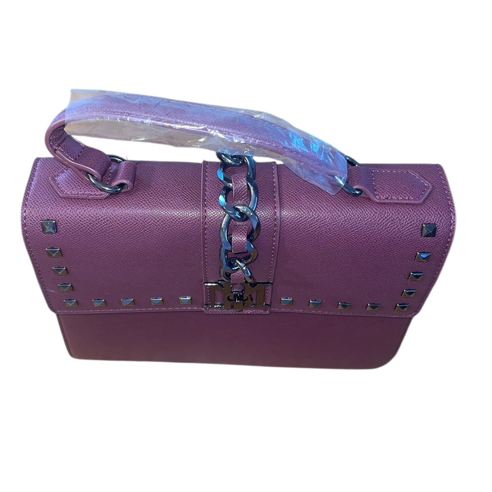 NWT-Badgley Mischka crossbody bag in Plumb. Letter lock, vegan leather - Picture 3 of 15